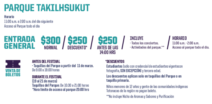 boletos cumbre tajin